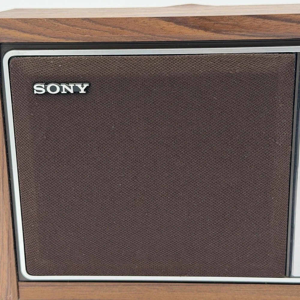 Vintage Sony ICF-9740W AM/FM Wood Cabinet Radio - Tested Works Great Tabletop